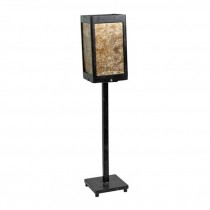 TABLE LAMP-Black Frame W/Square Mica Shade