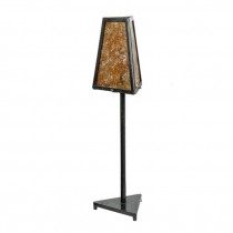 TABLE LAMP-Black Frame W/Triangular Mica Shade