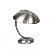 DESK LAMP-Vintage Silver Metal W/Flying Saucer Shade