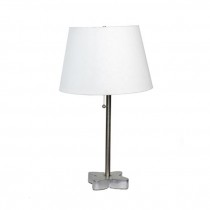 TABLE LAMP-Silver W/Clover Base