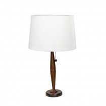 TABLE LAMP-Mid Century Modern Teak Lamp W/Pull Chain