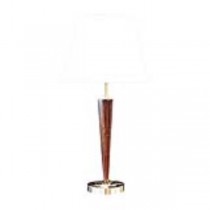 LAMP-TBL-BLK WOOD CONE SHAPE