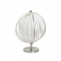 TABLE LAMP-Vintage Round White Plastic Spin/Spiral