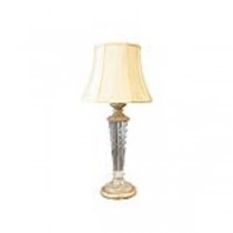 LAMP-TABLE-CRYSTAL BASE-BRONZ