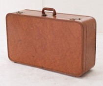 SUITCASE-BROWN LEATHER-