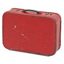 SUITCASE-RED-GREEN HANDLE