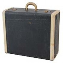 SUITCASE-NAVY W/ IVORY TRIM