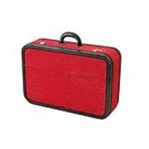 Suitcase vintage red fabric bl