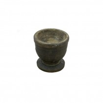 MORTAR- Without Pestle-Dark Aged Wood