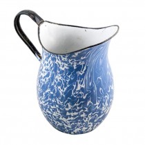 PITCHER-BLUE/WHT ENAMEL SWIRL