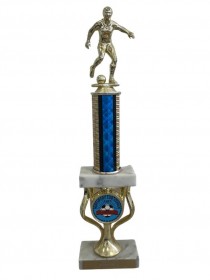 Trophy Soccer Man Blue & Gold