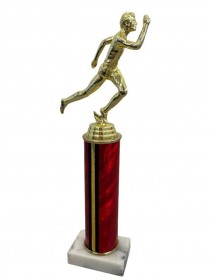 Trophy Male Running Red & Gold