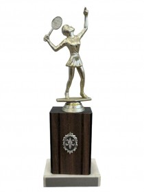 Trophy- Woman Serving Tennis g