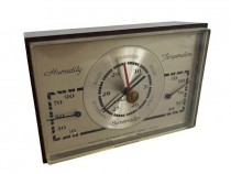 VINTAGE BAROMETER-W/Temperature & Humidity Display