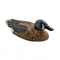 DECOY-Carved Duck/Painted Brown, Black, & White