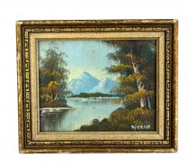 PAINTING-GOLD FR-MOUNTAINS-5X6