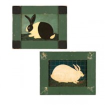 PRINT-WALL BUNNY FOLK ART