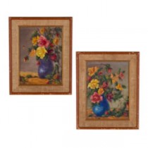 PAINTING-BLUE VASE & FLOWERS 1