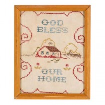 NEEDLEPOINT-GOD BLESS OUR HOME