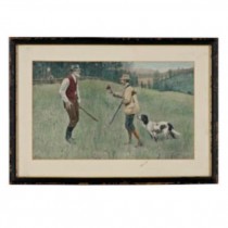 PAINTING-FR-2 MEN & DOG