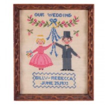 NEEDLEPOINT-OUR WEDDING-FRAMED