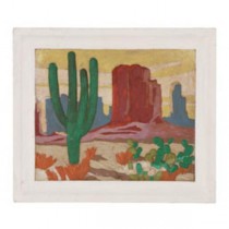 PRINT-LANDSCAPE cactus with re