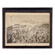 PRINT-B&W-1867 BEACH AT CONEY