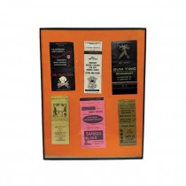 (85170011)FRAMED SOUVENIR-Framed Matchbooks w|Orange Background