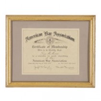 DIPLOMA-AMERICAN BAR, FRAMED