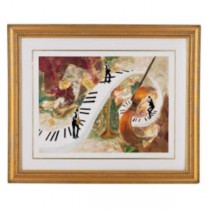 PRINT-SMOOTH JAZZ II-ABSTRCT-MATTE GOLD