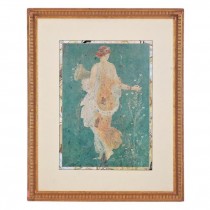 FRAMED PRINT-Maiden Holding Vessel W/Gold Frame