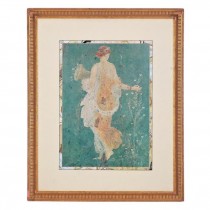 FRAMED PRINT-Maiden Holding Vessel W/Gold Frame