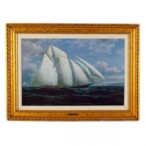 PRINT-25X34-SAILBOAT-GOLD FRAM