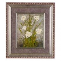 PRINT-WHITE DAFFODILS-GRAY MAT