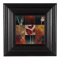 PRINT-21" SQ-BAMBOO&LEAVES-BLK