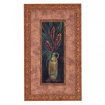 PRINT-18X30-RED FEATHER FLOWER