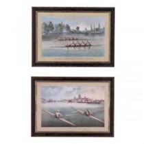 PRINT-27X36-2 BOATS 2 ROWERS