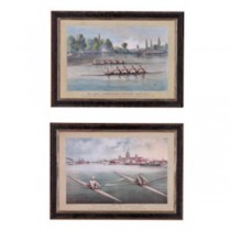 PRINT-27X36-2 BOATS 2 ROWERS