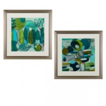 PRINT-BLUE & GREEN-WHITE MATTE