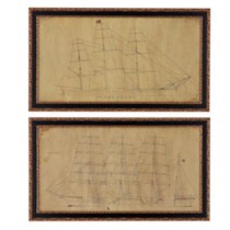 PRINT-SHIP SKETCH-BLACK/GOLD F