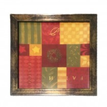 PRINT-14"SQ-PATCHWORK PATTERN-