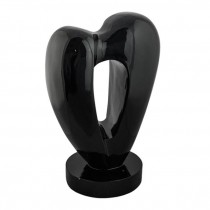 SCULPTURE-Abstract Large Black Heart