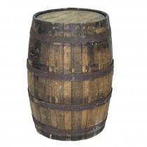 BARREL-WOODEN-RUSTED BANDS