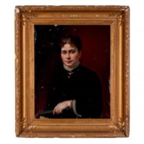 PAINTING-FR. WOMAN 19TH CENTUR