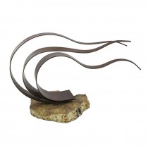 SCULPTURE-Copper Colored Waves (3)/On Plaster Base