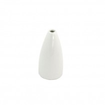 BUD VASE-White Glazed Cone Shaped