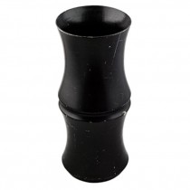 VASE-14"BLACK WOOD-BAMBOO SHAP