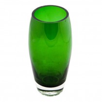 VASE-GLASS-TINTED GREEN-8"