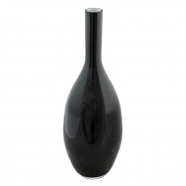 VASE-Black Glazed Ceramic Bottle Neck