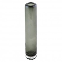 VASE-GLASS-SMOKE-12"H